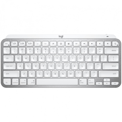LOGITECH MX Keys Mini For Mac Minimalist Wireless Illuminated Keyboard - PALE GREY - US INTL - BT - EMEA, "920-010526"