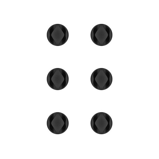 Set 6x Organizatoare Cabluri 2 Locuri, Basekit, Diametru Cablu 5.3 mm, Negru