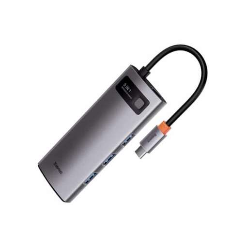 Adaptor Multiport Hub 5 in 1, Baseus, USB Type-C la HDMI 4K 60Hz, USB-C PD 100W, USB 3.0