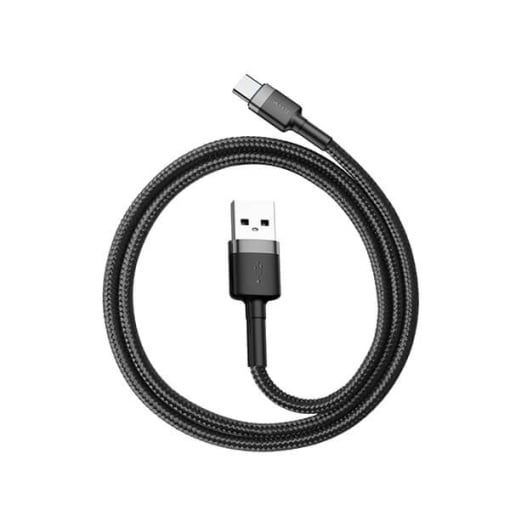 Cablu Date si Incarcare USB la Type-C, Baseus, 3A Fast Charge, Negru + Gri, Ultrarezistent, 0.5/1/2 m