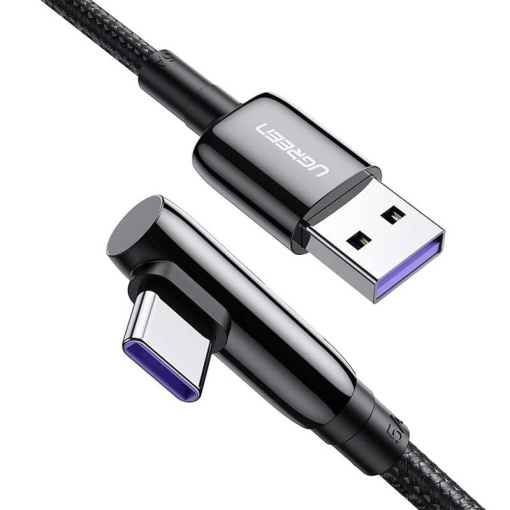 Cablu de Date USB la USB Type-C, Ugreen 70432 US313, Nylon Braided, 5A, 1 Metru