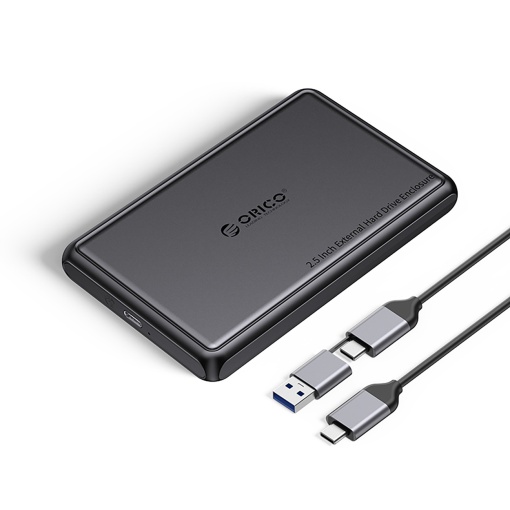 Carcasa Rack HDD/SDD 2.5" SATA, Orico, USB-C, 5Gbps, Negru