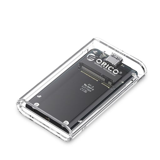 Carcasa Rack SSD mSATA, Orico, USB-C 3.2 Gen1, 5Gbps, Transparent