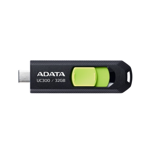 MEMORIE USB Type-C 3.2 ADATA 32 GB, retractabila, carcasa plastic, negru / verde "ACHO-UC300-32G-RBK/GN"