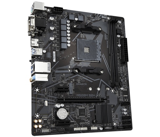 PLACA de BAZA Gigabyte "A520M S2H", skt AM4, mATX, AMD A520, 2 x DDR4, max. 64 GB, 4 x SATA, 1 x M.2, 7.1, "A520M S2H"