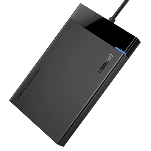 RACK extern Ugreen, "US221" pt HDD si SSD SATA 2.5" conectare USB 3.0 max 5 Gbps, ABS, gri "30847" - 6957303838479