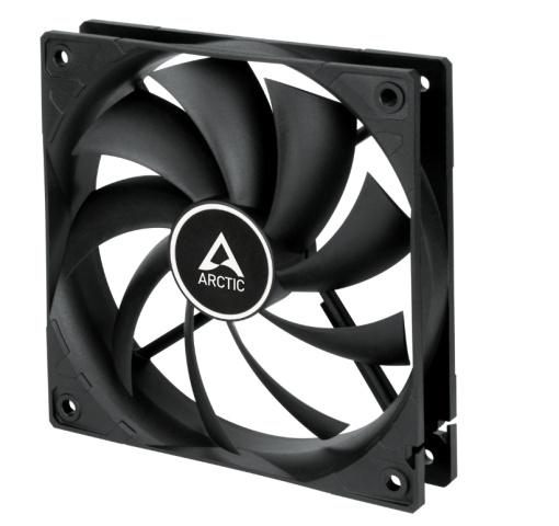 Ventilator Arctic F12, 120x120x25mm, 1350 rpm, 3 Pini, Low Noise, Negru, ACFAN00201A
