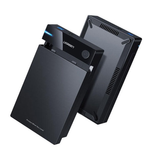 Carcasa Rack pentru HDD / SSD Extern, Ugreen 50422, Drive 2.5 si 3.5 inch, USB 3.0, SATA, UASP, Design Tool-free