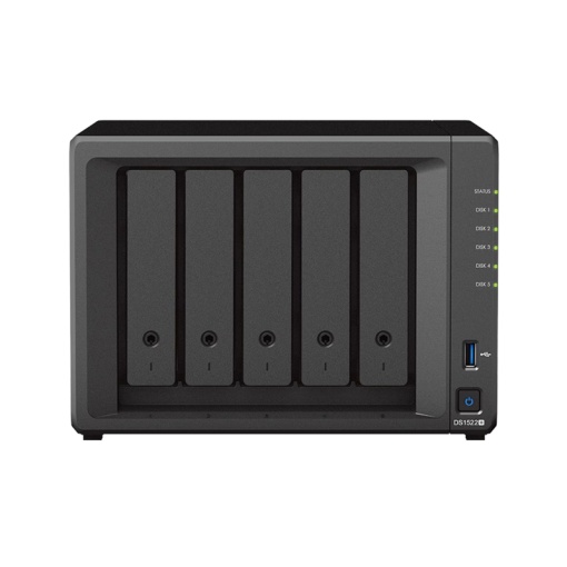 Synology DiskStation DS1522+, AMD Ryzen R1600 2-Core 2.6 GHz, RAM 8GB, 5 Bays, Cube Tower