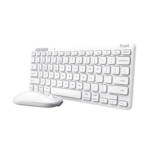 TASTATURI Trust LYRA Wireless and rechargeable Keyboard & Mouse WHITE US "25073"