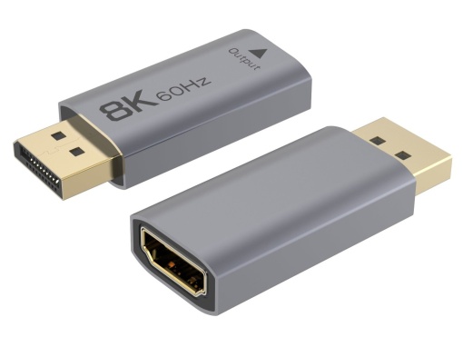 Adaptor DisplayPort 1.4 la HDMI 2.1, 8K 7680×4320p @60Hz, Aluminium, Space Gray, Basekit
