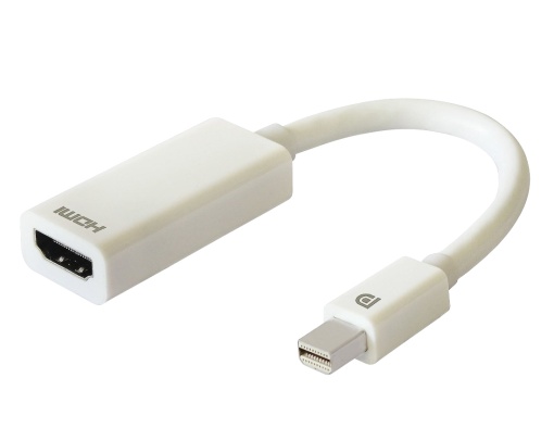 Adaptor Mini DisplayPort 1.2 (T) la HDMI 1.4 (M), 4K 3840x2160p @30Hz, Cablu 15cm, Alb, Basekit
