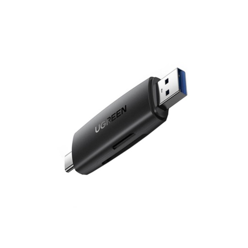 Card Reader 4 in 1 Ugreen CM304, USB-A, USB-C la SD si Micro SD, 5 Gbps, Negru