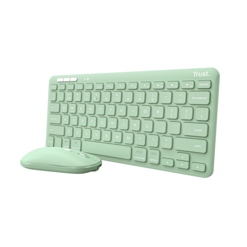TASTATURI Trust LYRA Wireless and rechargeable Keyboard & Mouse GREEN US "24942"