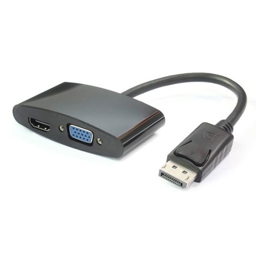 Adaptor DisplayPort 1.4 (T) la 3x HDMI 2.0 (M), Spliter, Extended sau Mirror, 4K 3840x2160p @60Hz, Alimentare USB Type-B Micro (M) 5V/2A, Cablu 10cm, Negru, Basekit