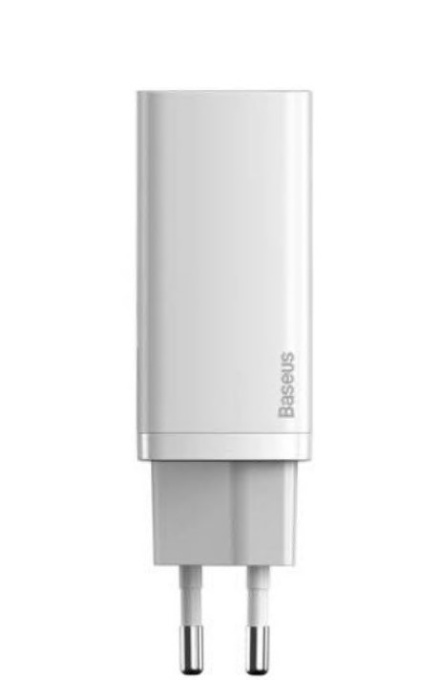 Incarcator Retea, Baseus GaN2 Lite, Quick Charge 65W, 1x USB 5V/3A, 1x USB Type-C 5V/3A, Alb