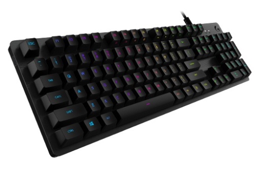 LOGITECH G512 Carbon RGB Mechanical Gaming Keyboard, GX Blue - CARBON - US INTL - USB - INTNL - G512 CLICKY