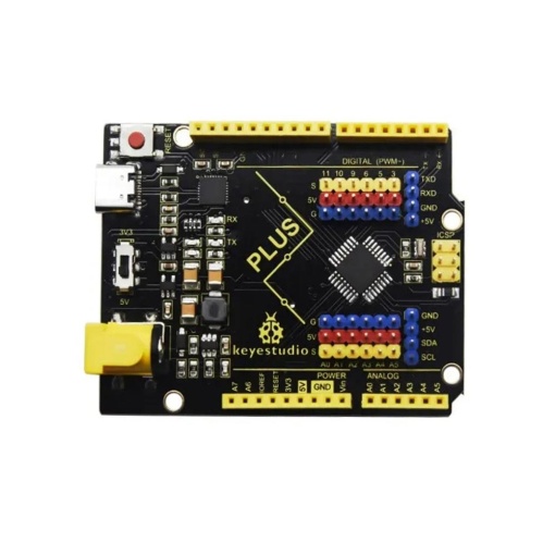 Placa Dezvoltare Conectare USB-C ATmega328P, Keyestudio Uno Plus, Compatibila cu Arduino, Negru