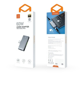 Adaptor Audio, McDodo 7670, 1x USB-C Tata la 2x USB-C Mama, PD 60W, Hi-Res, DAC, Suport Apel, Negru - Img 5