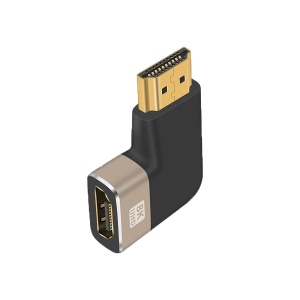 Adaptor HDMI Mama la HDMI Tata, Basekit, 8k@60Hz, 4k@120Hz, 270 Grade, Conectori Auriti, Argintiu