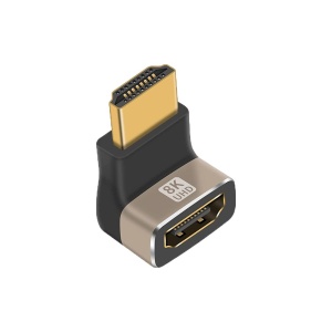 Adaptor HDMI Mama la HDMI Tata, Basekit, 8k@60Hz, 4k@120Hz, 270 Grade, Conectori Auriti, Argintiu - Img 2