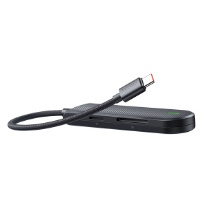Adaptor Hub Multiport 5 in 1, McDodo 1430, USB-C la 2x USB 2.0, 1x USB 3.0, Slot Card SD/TF, Indicator LED, Negru - Img 2