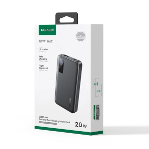 Baterie Externa 10000mAh, 20W, Ugreen PB311, 1x USB-A, 1x USB-C, PD3.0, Afisaj Digital, Suport, Negru - Img 5