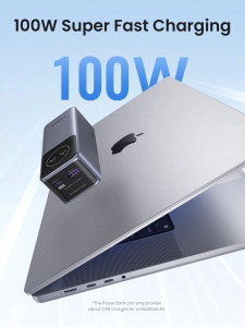 Baterie Externa 12000mAh, 100W, Ugreen PB724, 1x USB-A, 1x USB-C, Display LED, Space Gray - Img 3