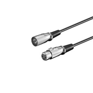 Cablu Audio XLR Tata la XLR Mama, Basekit, 2 Metri, Negru - Img 3