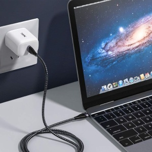Cablu de Date TopK AN15, USB la USB Type-C, 60W, Negru, 1/2 m - Img 10