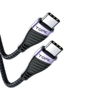 Cablu de Date TopK AN15, USB Type-C la USB Type-C, 60W, Negru, 1/2 m - Img 11