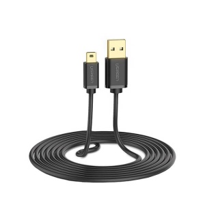 Cablu de Date USB 2.0 la Mini USB, Ugreen 10355 , 482 Mbps, Negru, 1/2 m - Img 3