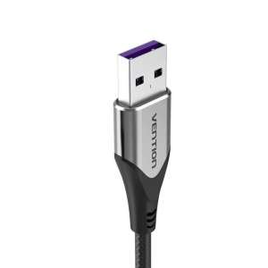 Cablu de Date Vention, USB la USB Type-C, 5A, 480 Mbps, 0.5/1/1.5/2m, Negru - Img 5