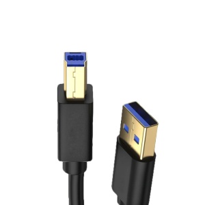 Cablu USB 3.0 la USB 3.0 Type-B, Basekit TD-USBAB-1M5, 5 Gbps, 1.5m, Negru - Img 3