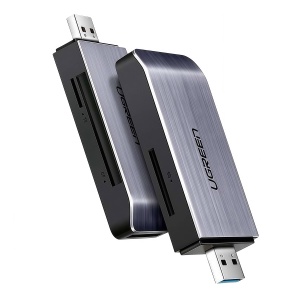Card Reader, Ugreen CM180, USB la 1x Slot Card SD/TF/CF/MS, 5Gbps, Space Gray - Img 2