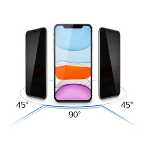 Folie Sticla Protectie Anti-Spy iPhone 12/12 Pro, Prio Japanese Privacy Glass, 3D Full Glue 9H, Rama Antisoc - Img 3