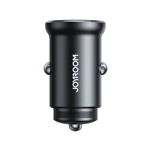 Incarcator Auto Circular, Joyroom, 30W, 2x USB-C, Metalic, Negru - Img 2