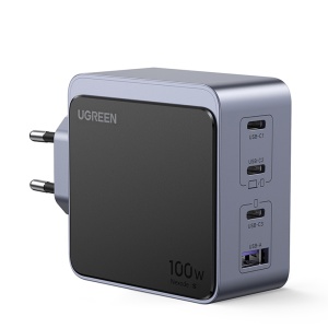 Incarcator Retea 100W, Ugreen Nexode S X565, GaN Fast Charge, 3x USB-C, 1x USB-A, PD3.0, QC4.0+, Cablu USB-C, Space Gray