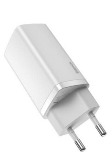 INCARCATOR retea Baseus GaN2 Lite, Quick Charge 65W, 1 x USB 5V/3A, 1 x USB Type-C 5V/3A, alb "CCGAN2L-B02"  - 6953156232945 - 2