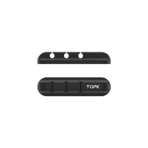 Organizator Cabluri 1 x 3 TopK L16, Silicon, Fixare cu Banda Dublu Adeziva, Negru - Img 2