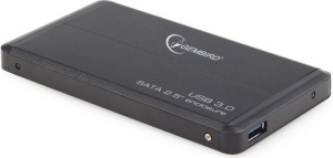 RACK extern GEMBIRD, pt HDD/SSD, 2.5 inch, S-ATA, interfata PC USB 3.0, aluminiu, negru, "EE2-U3S-2"