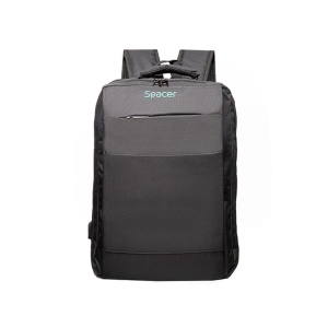 Rucsac Laptop 17 inch, Spacer, Compariment Calatorii, Buzunare Frontale, Strap Troler, Impermeabil, Negru - Img 6