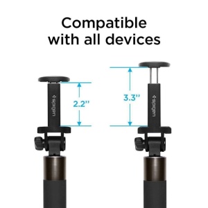 Selfie Stick Wireless, Spigen S530W, Autonomie Baterie 20h, Dimensiune 23-77cm, Negru - Img 4