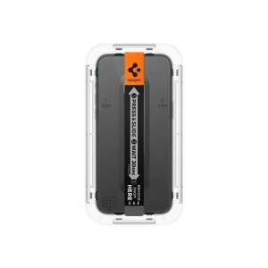 Set 2x Folii Sticla de Protectie Ecran, Spigen Ez-Fit pentru iPhone 15 Pro, Transparent - Img 4