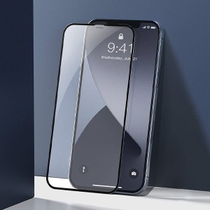 Set 2x Sticla Protectie Clear iPhone 12 Mini, Baseus Curved Screen, 3D Full Glue 9H, 0.23 mm, Rama Antisoc - Img 2