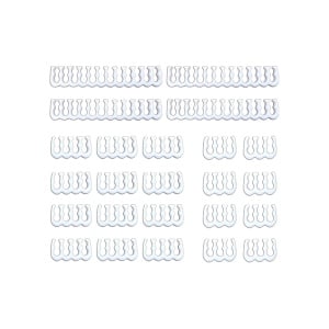 Set Organizatoare Cabluri Sleeve, Basekit, 4 x 24 Pini, 12 x 8 Pini, 8 x 6 Pini, White - Img 1