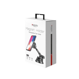 Suport Auto cu Ventuza Yesido C41, Fixare Telefon pe Parbriz sau Bord, Ajustare Unghi, Negru - Img 8