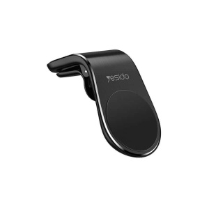 Suport Auto magnetic Yesido C64, Fixare Clema, L Shaped, Negru - Img 1