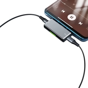 Adaptor Audio, McDodo 7670, 1x USB-C Tata la 2x USB-C Mama, PD 60W, Hi-Res, DAC, Suport Apel, Negru - Img 2