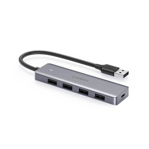 Adaptor Hub Multiport 5 in 1 Ugreen CM219 50985, USB la 4x USB 3.0, 1x Input USB-C PD 5V 2A, Space Gray - Img 2